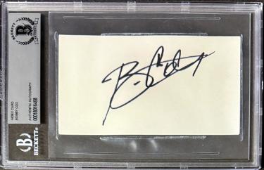 Bobby Cox signed 2.75x5 Index Card- Beckett/BAS Encapsulated (Atlanta Braves/HOF)