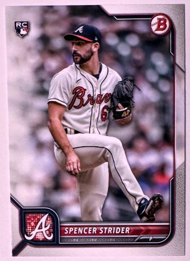 Spencer Strider 2022 Bowman Rookie Card (RC) #41 (Atlanta Braves)