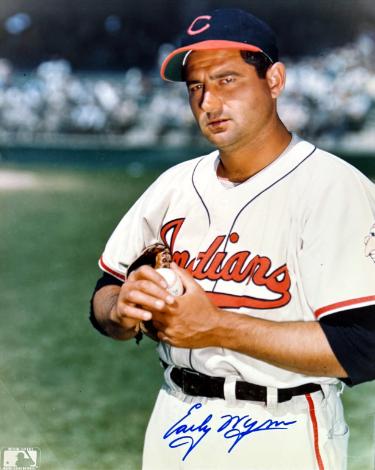 Early Wynn signed Cleveland MLB Licensed 8x10 Photo minor dings- COA (HOF/CY/9XAS)