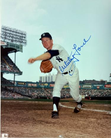 Whitey Ford signed New York Yankees MLB Licensed 8x10 Photo minor dings- COA (HOF/6X WS Champ)