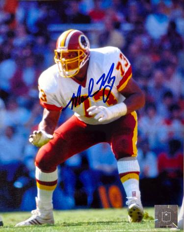 Mark May signed Washington NFL Licensed 8x10 Photo minor dings -COA/Ticket (2X SB/Hogs)