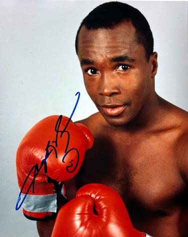 Sugar Ray Leonard signed 8x10 Photo minor dings- Prince Of Cards/Darren Prince COA