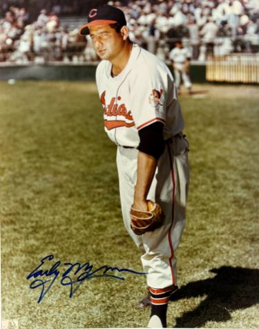 Early Wynn signed Cleveland MLB Licensed 8x10 Photo minor dings- COA (HOF/CY/9XAS)