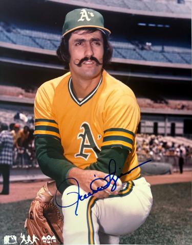 Rollie Fingers signed Oakland A's MLB Licensed 8x10 Photo minor dings- COA (HOF)