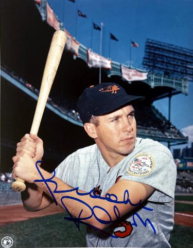 Brooks Robinson signed Baltimore Orioles MLB Licensed 8x10 Photo Minor Dings- COA (HOF)