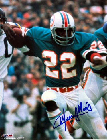 Mercury Morris signed Miami Dolphins NFL Licensed 8x10 Photo- COA (17-0)