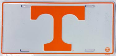 Tennessee Volunteers White Officially Licensed Aluminum License Plate 6x12- NEW
