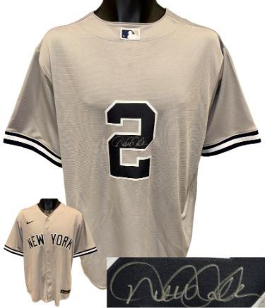Derek Jeter Signed New York Yankees MLB Genuine Licensed Nike #2 Jersey, Gray XL  COA (HOF/5X WS Champ/14X AS)