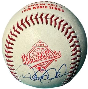Derek Jeter signed Official Rawlings 1996 World Series Logo OML Baseball  COA (Yankees/HOF/5X WS Champ)