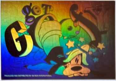 1992 Skybox Disney Collector Series 2 Get Goofy Double Sided Hologram Card