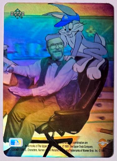 1992 Upper Deck Comic Ball 3 Bugs Bunny/Chuck Jones Hologram Card #BBFF (Los Angeles Dodgers)
