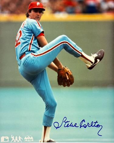 Steve Carlton signed Philadelphia Phillies MLB 8x10 Photo minor dings- COA (HOF)