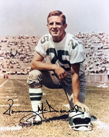 Tommy McDonald signed Philadelphia Eagles 8x10 Photo dings- COA (HOF)