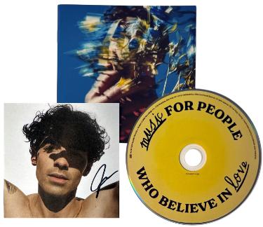 Joe Jonas signed 2025 Music for People Who Believe in Love 3.75x3.75 Art Card Insert/CD/Case- COA