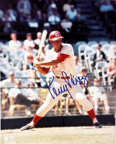 Tony Perez signed Cincinnati Reds MLB Licensed 8x10 Photo minor dings- COA/Show Ticket