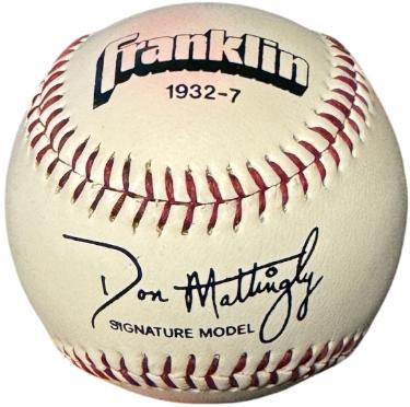 Don Mattingly Signature Model Franklin Baseball Facsimile Auto New York Yankees imperfect