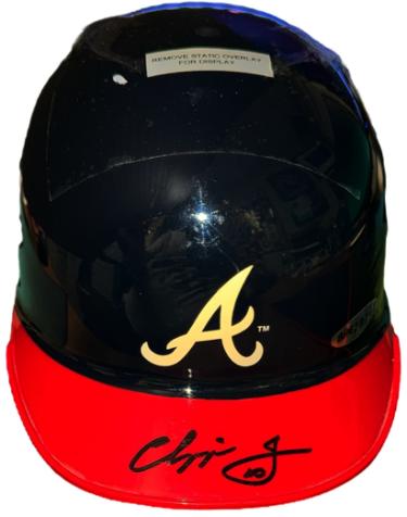 Chipper Jones signed Atlanta Braves Riddell MLB Mini Batting Helmet #10- Upper Deck Authenticated Hologram