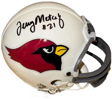 Terry Metcalf signed St. Louis Cardinals Riddell NFL Mini Helmet #21- Topps Certified Holo/COA