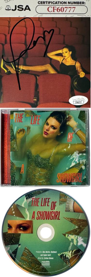 Taylor Swift 2025 The Life of a Showgirl CD Signed 4.75 Inch X 4.75 Inch Photo Art Card #4 w/ Heart- JSA #CF60777