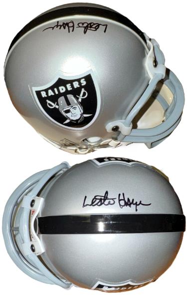 Lester Hayes signed Raiders NFL Riddell TB Mini Helmet- Topps Hologram/COA (5X Pro Bowl)