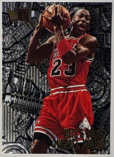 Michael Jordan 1995-96 Fleer Metal Nuts & Bolts Card #212 (Chicago Bulls/GOAT/HOF)