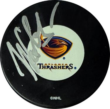 Ilya Kovalchuk signed Atlanta Thrashers NHL Official Puck- Topps Hologram