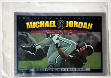 1994 The Upper Deck Michael Jordan Birmingham Barrons Season Highlights Jumbo 5x3.5 Baseball 5 Card Set- NEW/FACTORY SEALED