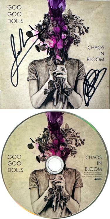 Goo Goo Dolls signed 2022 Chaos in Bloom Album Cover Booklet/CD & Case 2 sigs- COA (John Rzeznik & Robby Takac)