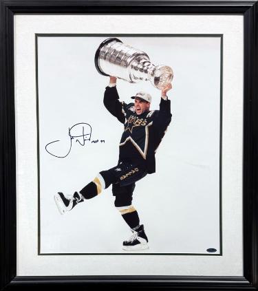 Joe Nieuwendyk signed Dallas Stars 16x20 Photo MVP 99 Custom Framing imperfect- Steiner Sports Holo/COA (1999 Stanley Cup Champ)