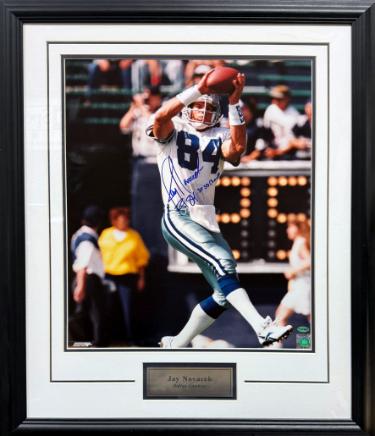 Jay Novacek signed Dallas Cowboys NFL Licensed 16x20 Photo #84 3X SB Champs Custom Framing- Triumph Sports Hologram/COA