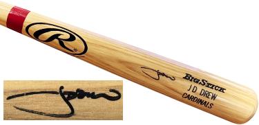 JD/J.D. Drew Signed Auto Rawlings Big Stick Pro Model Cardinals 34 Baseball Bat  COA (All Star/ WS Champ)