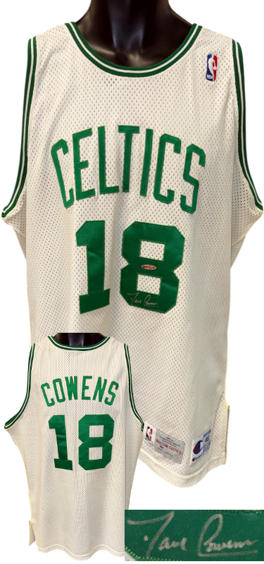 Dave Cowens signed 1992-93 Boston Celtics Champion NBA Pro Cut Team Issued TB Jersey- UDA (HOF/2 X NBA Champ/ROY)