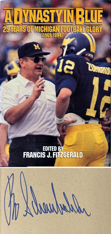 Bo Schembechler signed 1994 Athlon A Dynasty in Blue 25 Years Michigan Football Hardcover Book- COA- NEW