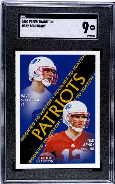 Tom Brady 2000 Fleer Tradition Rookie Card (RC) #352- SGC Graded 9 Mint (New England Patriots)