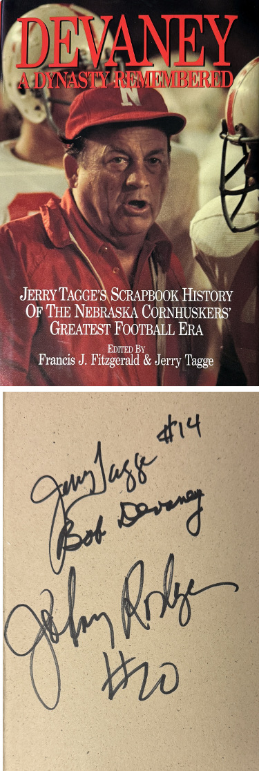 Bob Devaney/Jerry Tagge/Johnny Rodgers Signed 1994 Athlon A Dynasty Remembered Hardcover Book- NEW