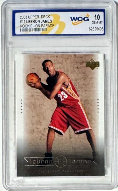 LeBron James 2003-04 Upper Deck On Parade Rookie Card #14- WCG Graded 10 Gem Mint (Cleveland Cavaliers)
