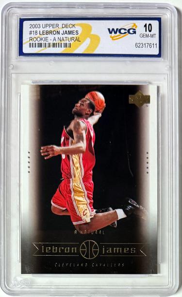 LeBron James 2003-04 Upper Deck A Natural Rookie Card #18- WCG 10 Gem Mint (Clevland Cavaliers)
