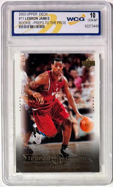 LeBron James 2003-04 Upper Deck Preps to the Pros Rookie Card (RC) #11- WCG Graded 10 Gem Mint (Cleveland Cavaliers)