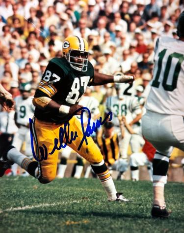 Willie Davis signed Green Bay Packers 8x10 Photo minor dings- COA (HOF/5X Champ)