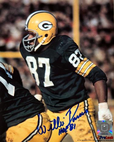 Willie Davis signed Green Bay Packers NFL Licensed 8x10 Photo HOF 81 minor dings- COA