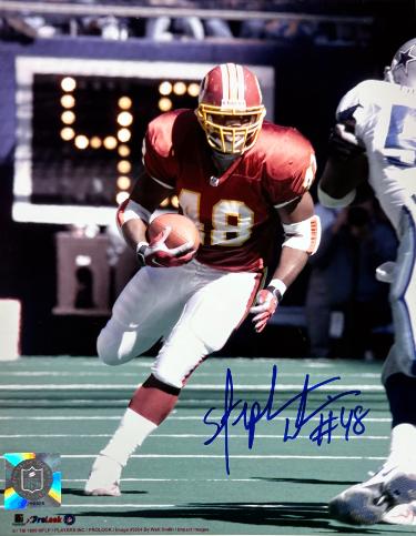 Stephen Davis signed Washington NFL Licensed 8x10 Photo #48 minor dings- COA/Show Ticket