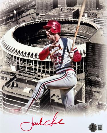 Jack Clark signed St. Louis Cardinals 8x10 Photo - Beckett (4X All Star/Ripper)