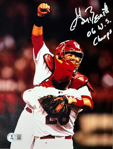 Gary Bennett signed St. Louis Cardinals 8x10 Photo 06 WS Champs- COA