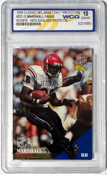 Marshall Faulk 1994 Classic Draft Rookie Prototype Card #DD-10- WCG Graded 10 Gem Mint (San Diego State/Patriots)