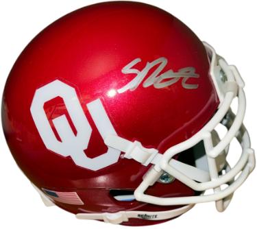 Spencer Rattler signed Oklahoma Sooners Schutt Authentic Mini Helmet- PSA Hologram # AJ4665