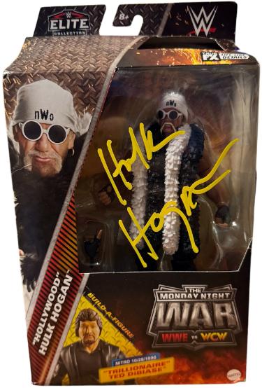 Hulk Hogan Signed WWE Mattel Elite Monday Night War Hollywood Action Figure WCW- Beckett Review