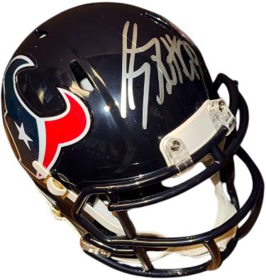 JJ (J.J.) Watt signed Houston Texans Riddell NFL Speed Mini Helmet #99- Watt Hologram