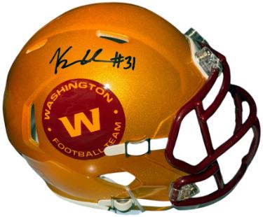 Kamren Curl signed Washington Commanders Riddell NFL Flash Mini Helmet #31- JSA Witnessed