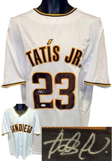 Fernando Tatis Jr signed San Diego White Custom Stitched Pro Baseball Jersey XL- JSA