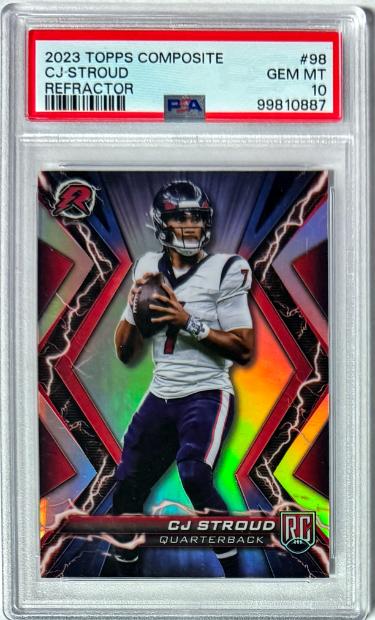 CJ/C.J. Stroud 2023 Topps Composite Resurgence Rookie Refractor Card #98- PSA Graded 10 Gem Mint (Houston Texans)